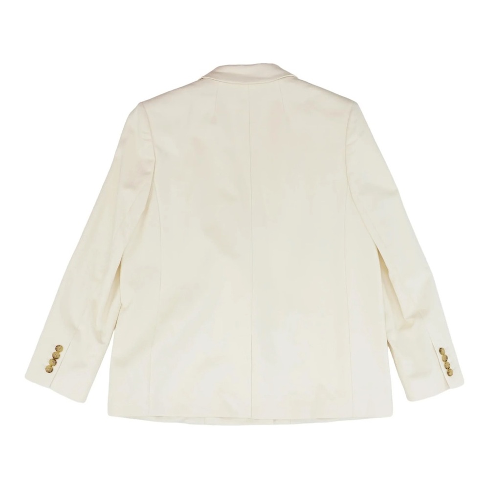 NWT J. Crew Relaxed Double-Breasted Blazer City Twill in Soft Ivory - Picture 9 of 13